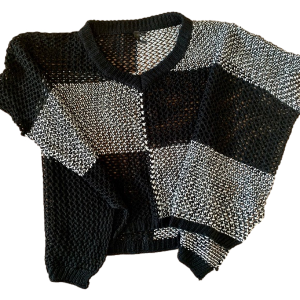 Black and White Square Sweater